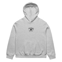 athletic heather gray unisex hoodie front view with subtle front logo detail

