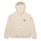 unisex streetwear hoodie front view with minimalist chest logo
