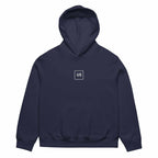 front view oversized navy graphic streetwear hoodie world tour design streetwear fashion