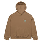 unisex streetwear hoodie front view with minimalist chest logo

