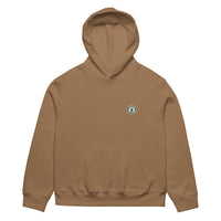 unisex streetwear hoodie front view with minimalist chest logo
