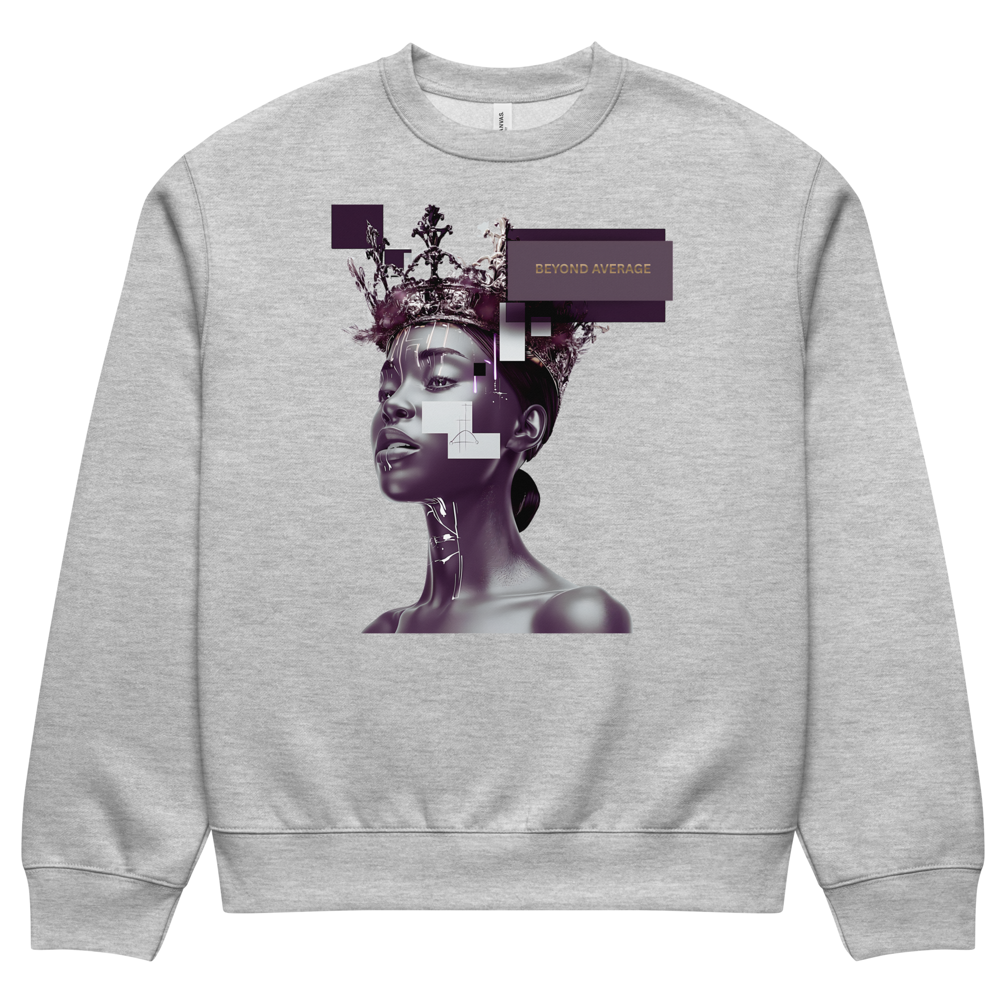 Beyond Average Crown Sweatshirt – Oversized Graphic Streetwear Crewneck