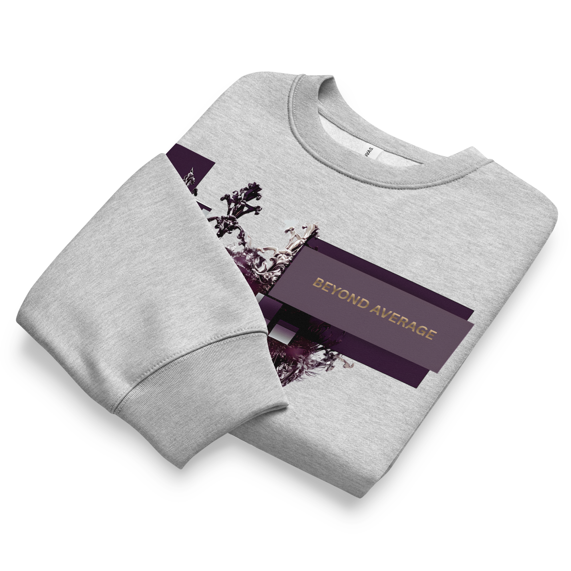 Beyond Average Crown Sweatshirt – Oversized Graphic Streetwear Crewneck