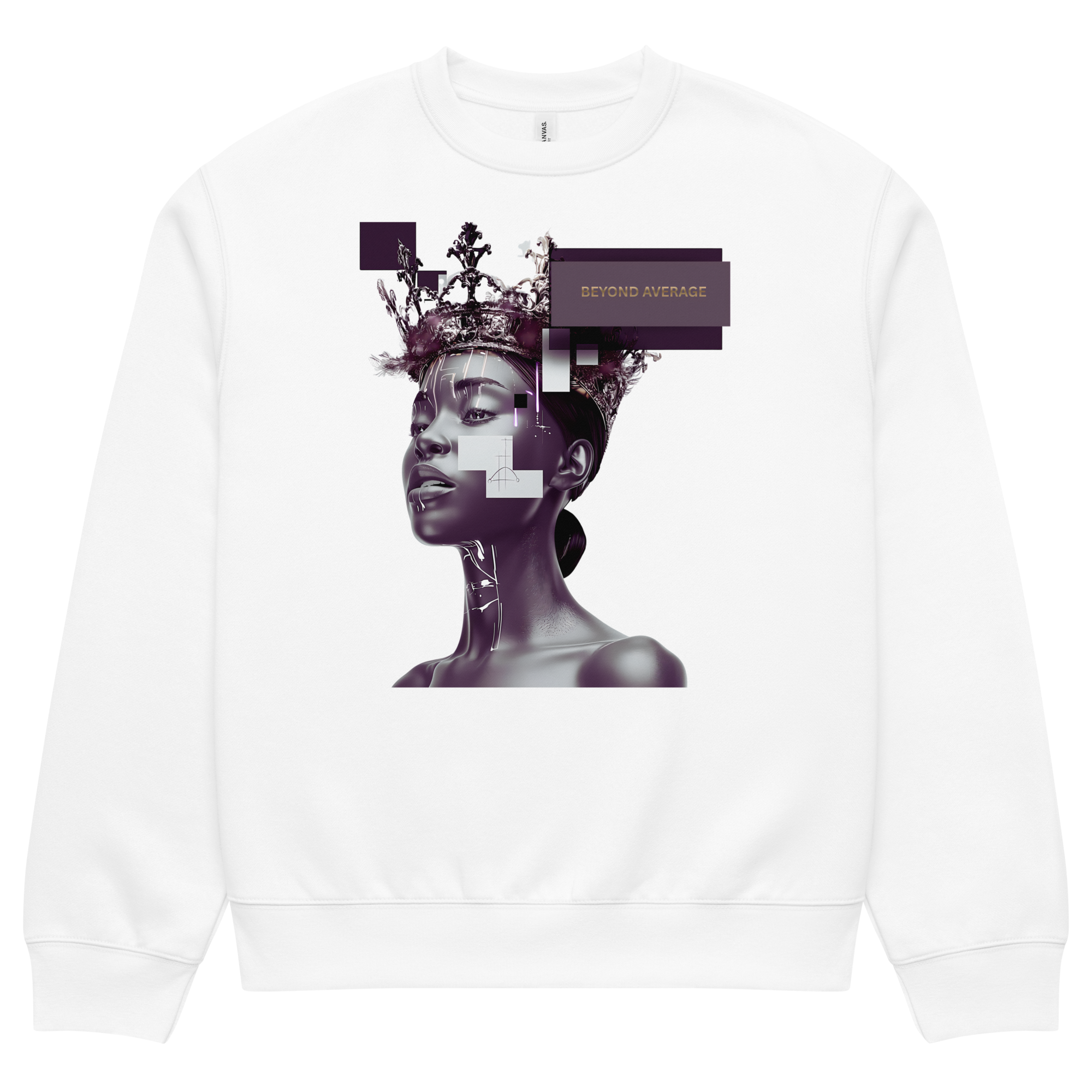 Beyond Average Crown Sweatshirt – Oversized Graphic Streetwear Crewneck