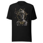 front view black oversized graphic streetwear t shirt david statue dont pray for me design streetwear fashion