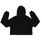 oversized black cropped hoodie back view minimal streetwear fashion