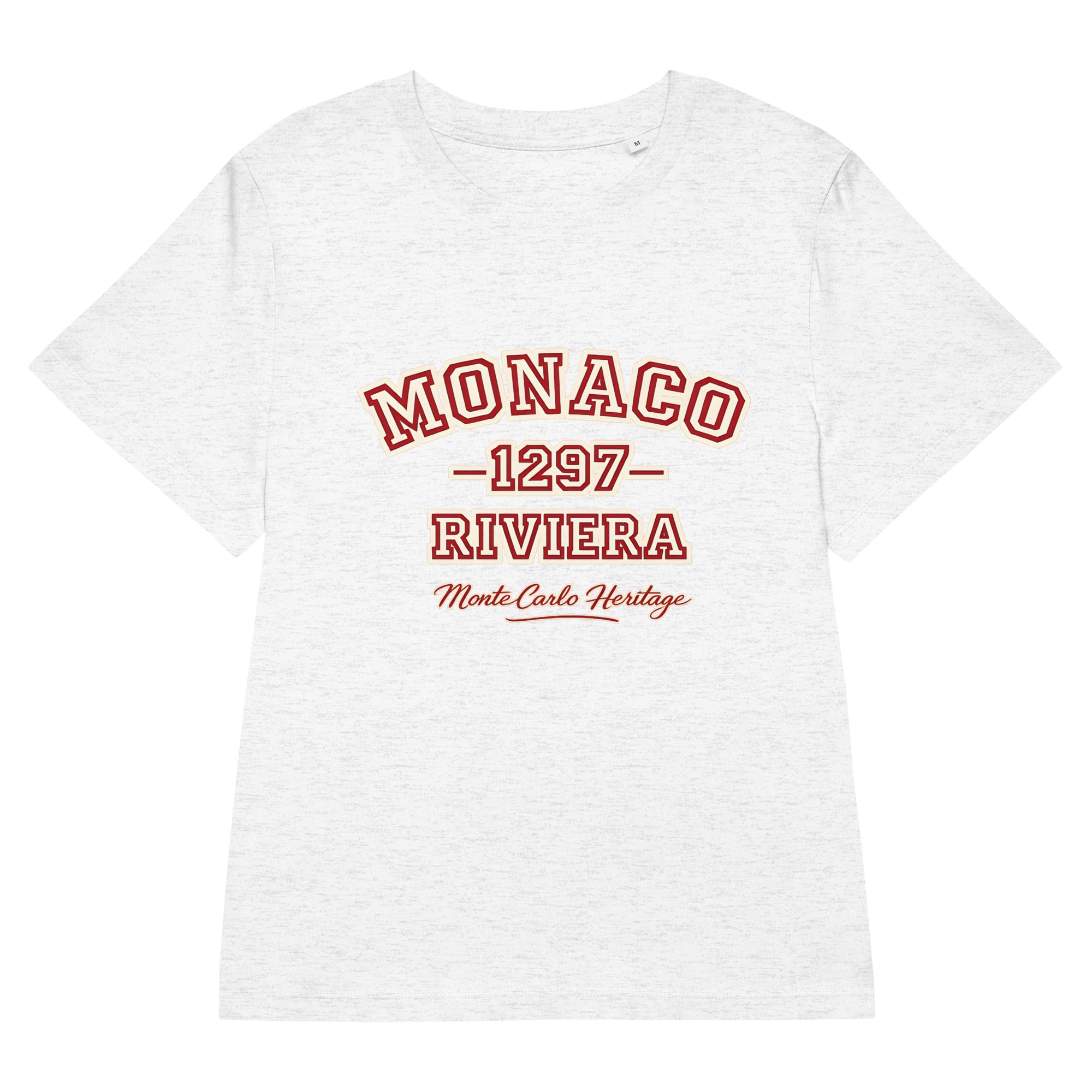 product front view heather grey relaxed fit graphic t shirt monaco monte carlo heritage urban streetwear outfit